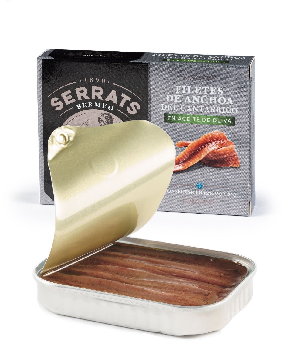 Anchoa del Cantábrico en aceite de oliva. Lata 85g.