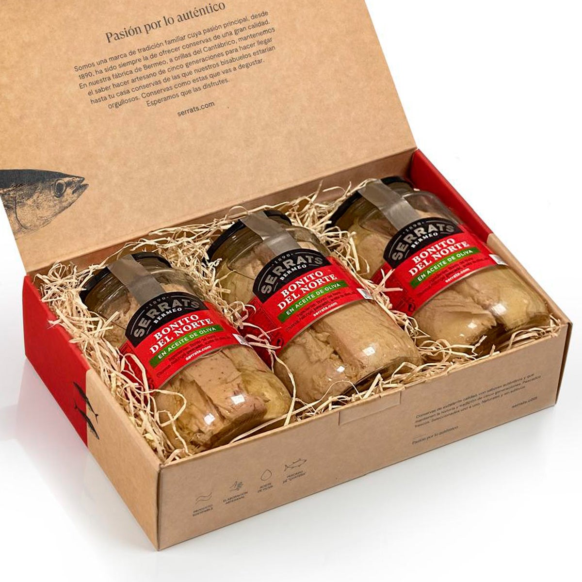 "Trio de Thon Germon" Grand Coffret Cadeau (3 conserves XL)