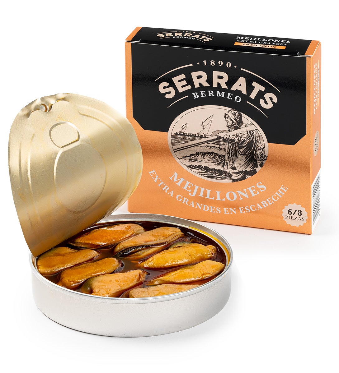 Moules marinées EXTRA GRANDES. 6/8 pièces.