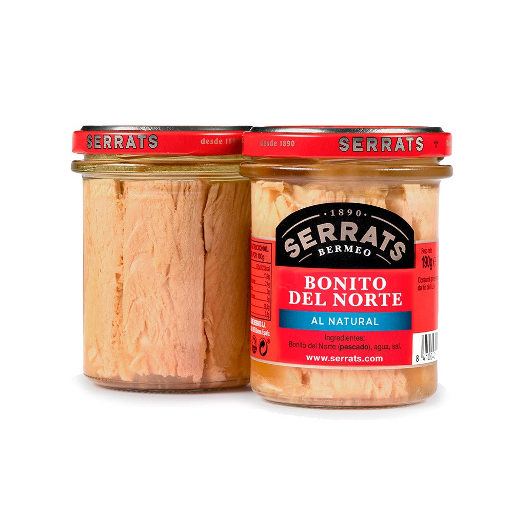 Bonito del Norte al natural. Frasco 190g.