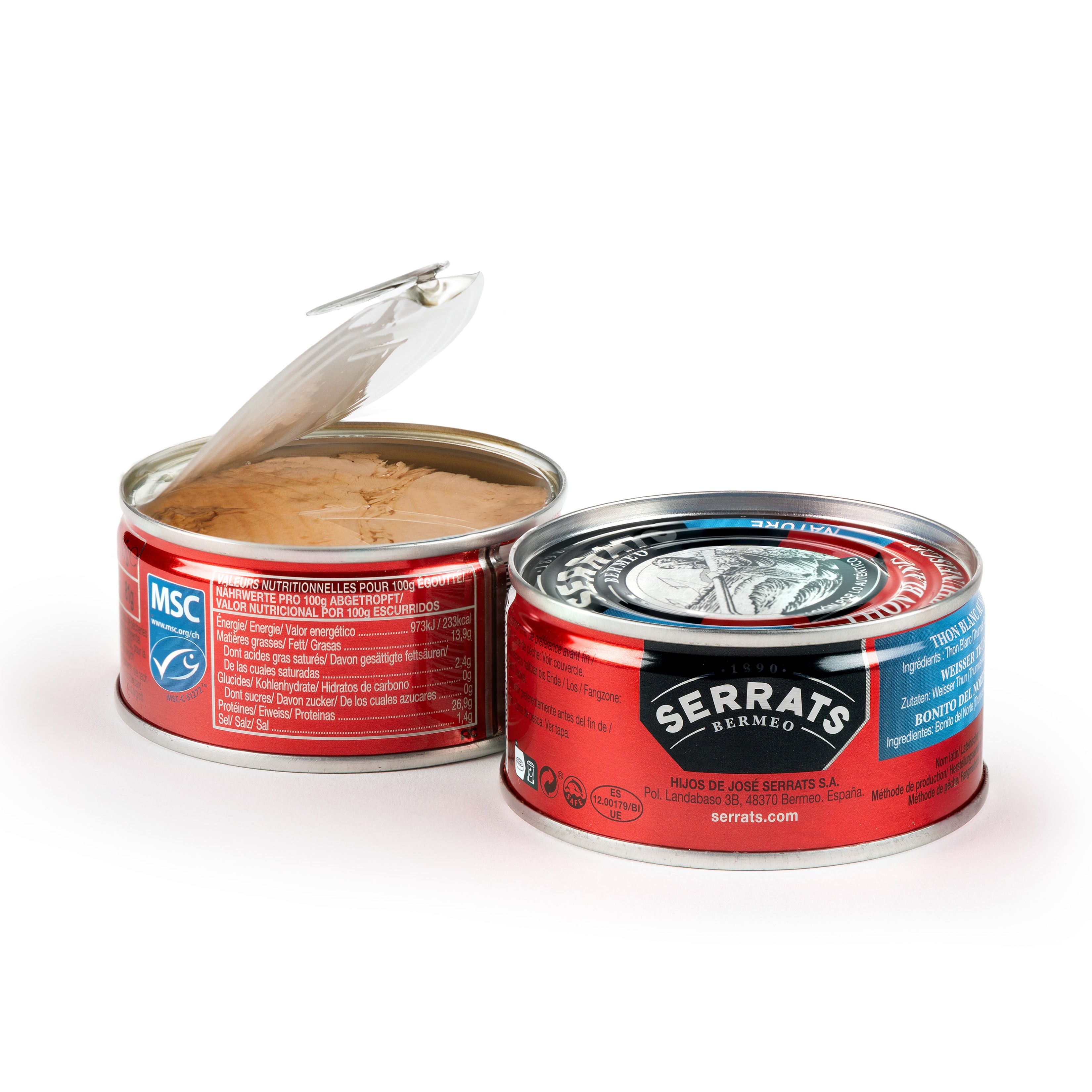 Thon Germon au naturel. Boîte de 115g.