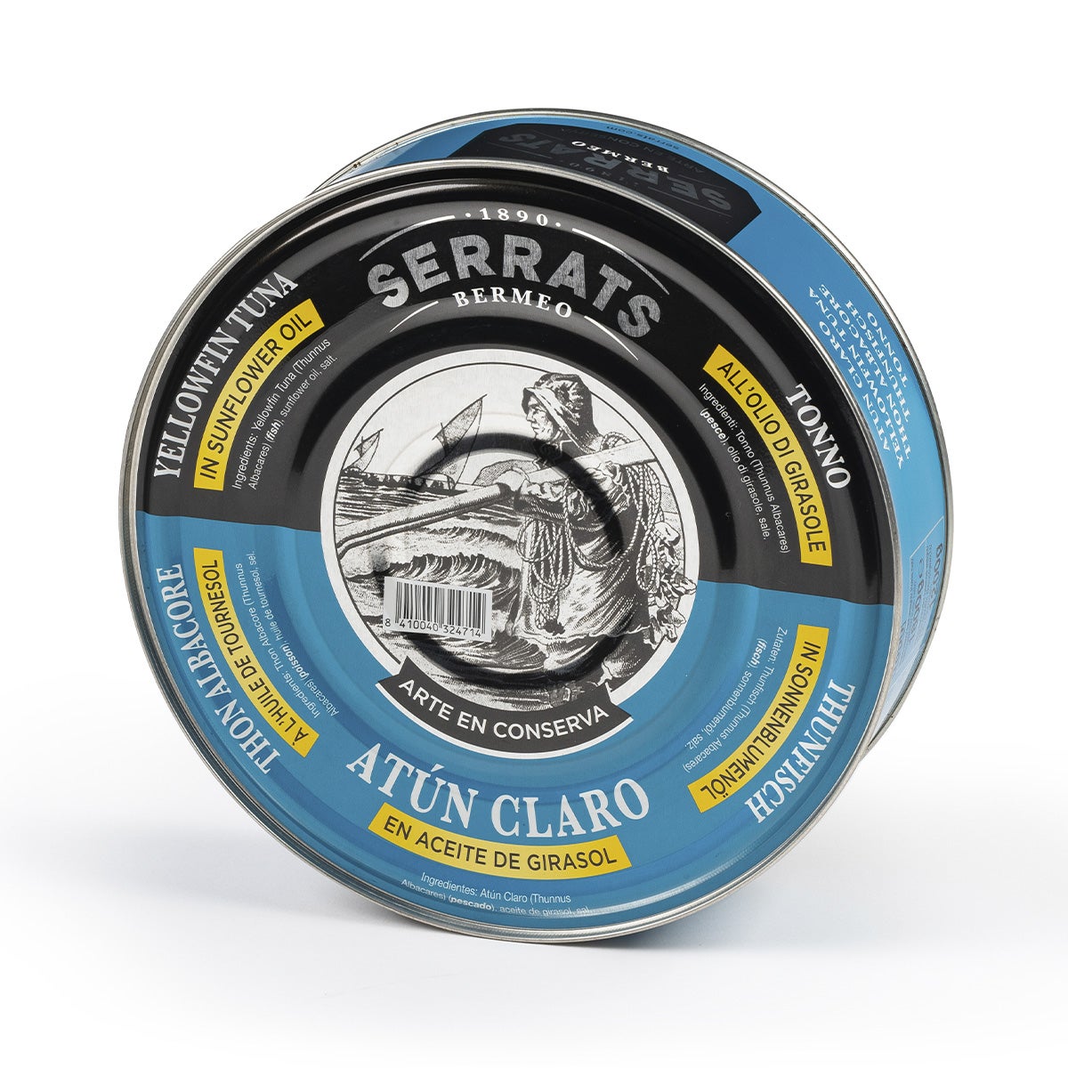 Atún Claro en aceite de girasol. Lata 1800g.