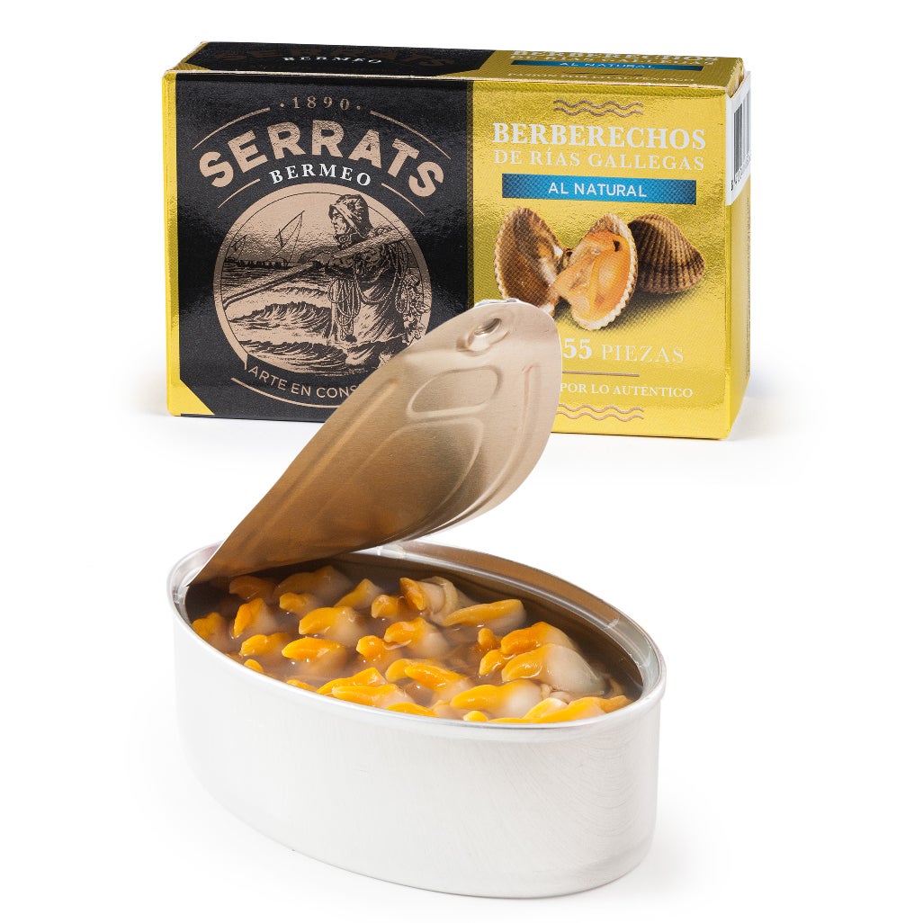 Berberechos de las Rías Gallegas al natural. 45/55 piezas.