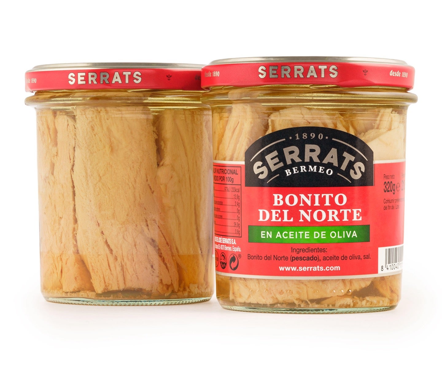 Albacore Tuna in olive oil. Jar 320g.