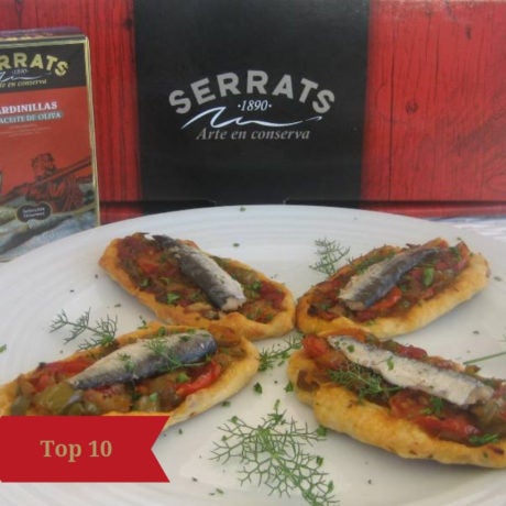 Canapés de verduras y sardinillas