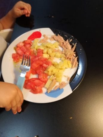 Recetas para niños. Ensalada para dibujar