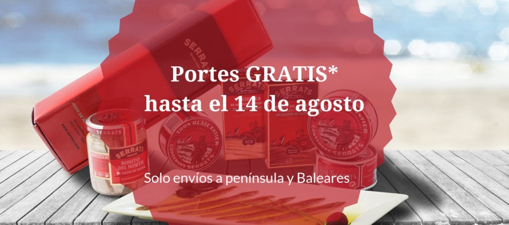 ¡Portes gratis hasta el 14 de agosto!