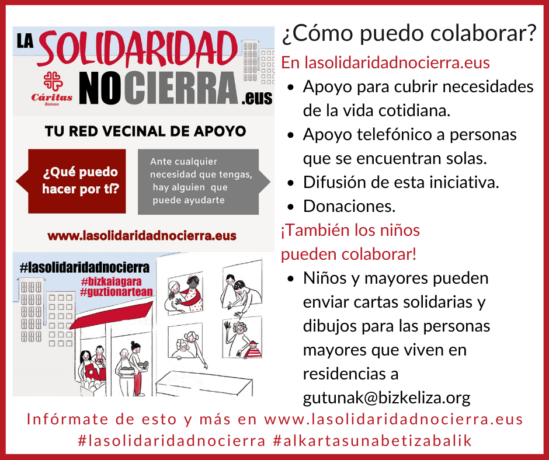 La solidaridad no cierra, cómo colaborar con Cáritas