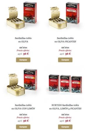 Oferta de sardinillas gourmet