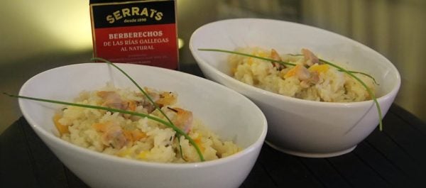 Arroz con berberechos y verduritas