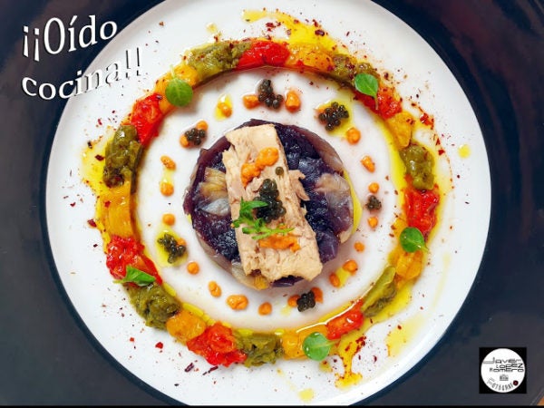 Ensalada de pimientos tricolor asados con Bonito del Norte
