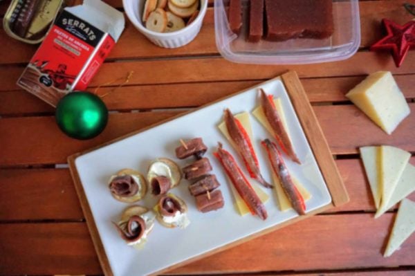 Canapés navideños fáciles con anchoas