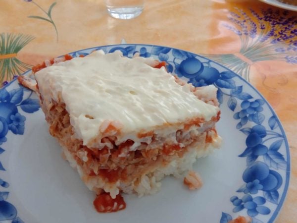 Pastel frío de arroz y bonito del norte ECO