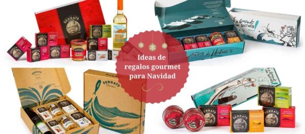 4 cajas regalo gourmet para Navidad