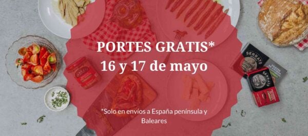 Portes gratis 16 y 17 de mayo, solo en envíos a España peninsular y Baleares