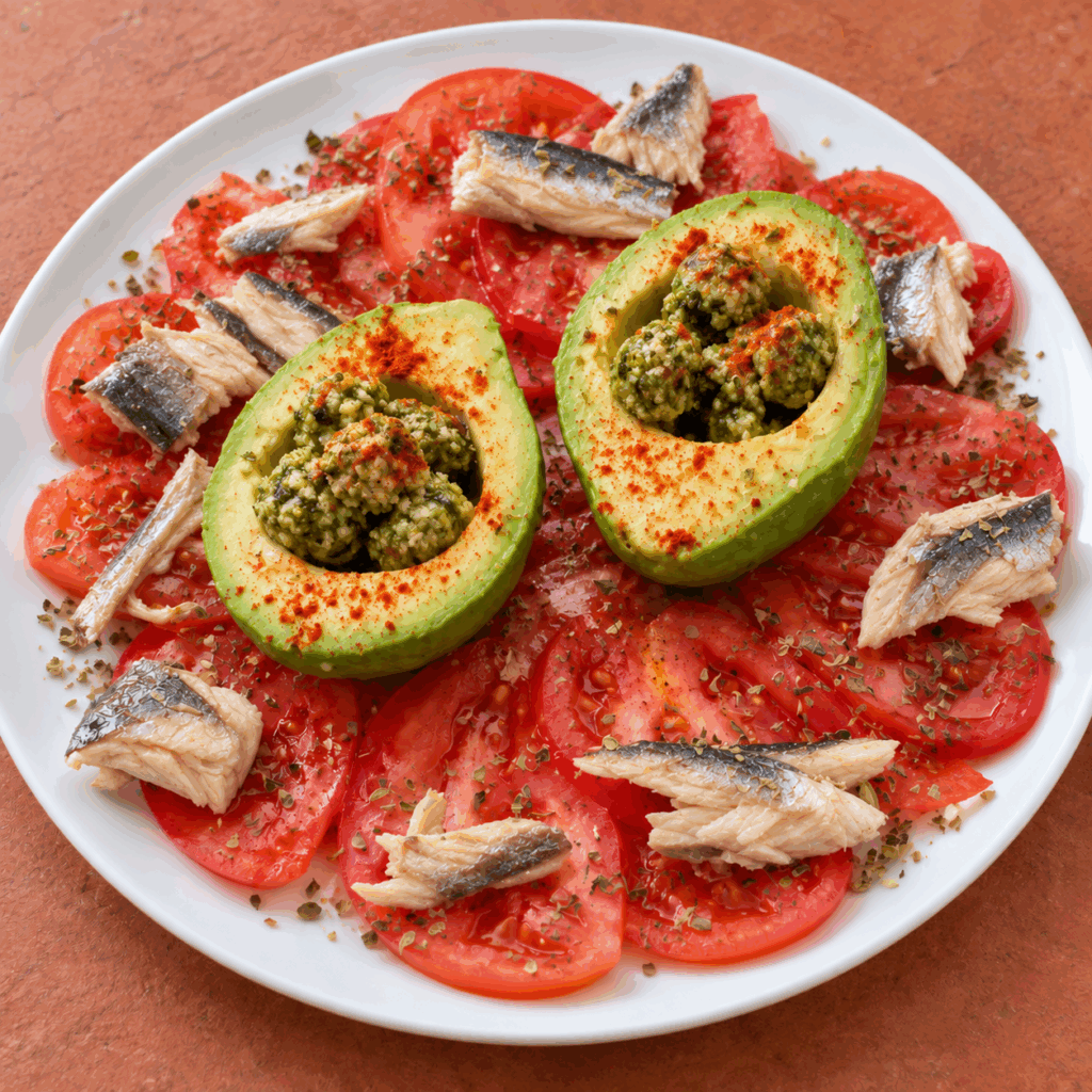 Nidos de pesto genovés con sardinillas