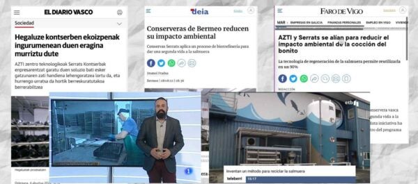 Serrats en varios medios de comunicación debido a la presentación de RESALTUN el innovador proyecto para reutilizar la salmuera que hemos desarrollado junto con el centro tecnológico AZTI.