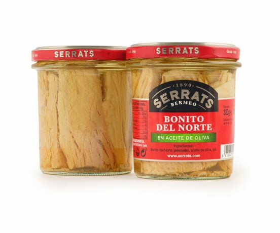 Bonito del Norte en aceite de oliva. Frasco de 350g.