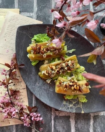 Ensalada de puerro con anchoas
