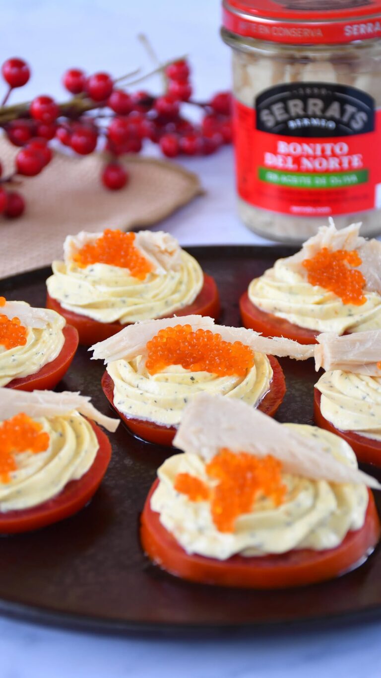 canapé tomate y bonito