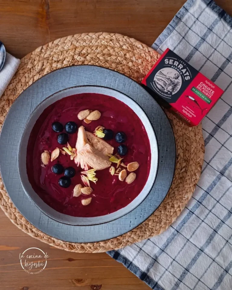 crema fría de arándanos