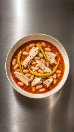 Alubias con fumet de pescado y Ventresca de Bonito del Norte