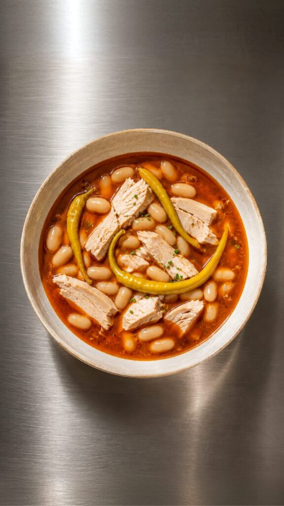 Alubias con fumet de pescado y Ventresca de Bonito del Norte