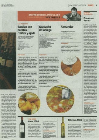 Conservas Serrats en El Diario Vasco - David de Jorge
