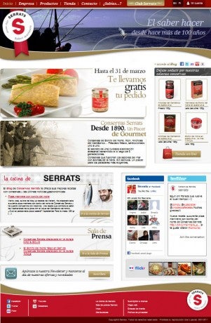 Nueva web de Conservas Serrats