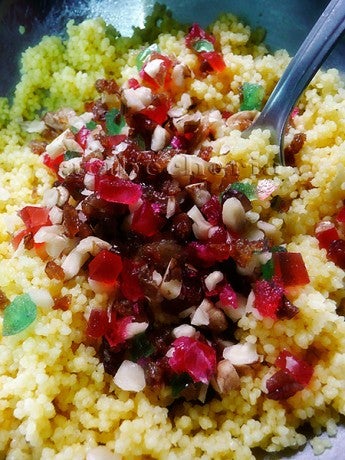 Picadillo para el Timbal de cuscús con anchoas del Cantábrico de Conservas Serrats