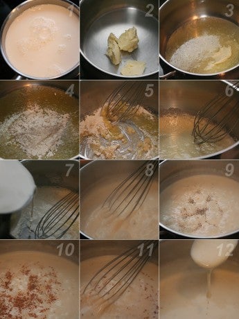 Proceso preparación bechamel