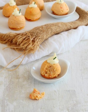 Bombones Mousse de atun en microondas