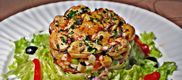 Ensalada con mejillones en escabeche Serrats
