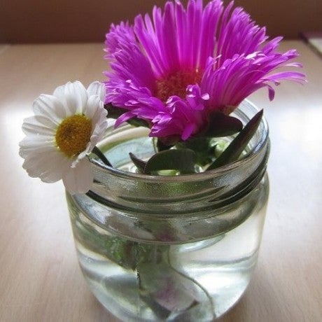 Florero, reutilizar frasco de conservas