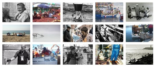 Algunas de las fotos participantes en el concurso de fotografía sobre la gente de mar