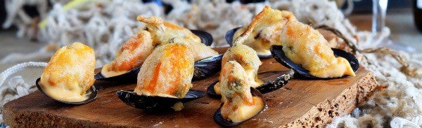 Tempura de mejillones en escabeche