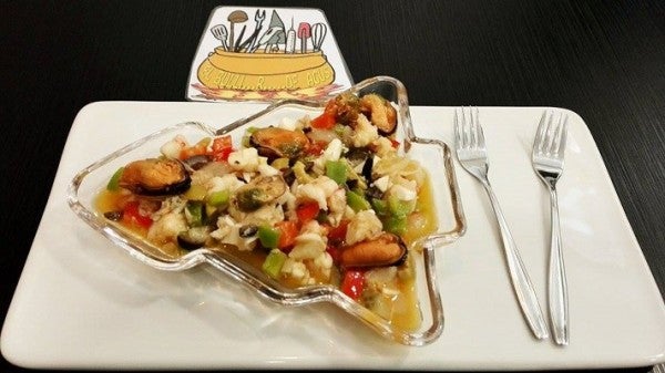 Salpicón de rape y marisco