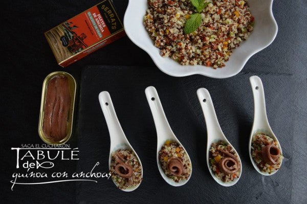 Tabulé de quinoa con anchoas
