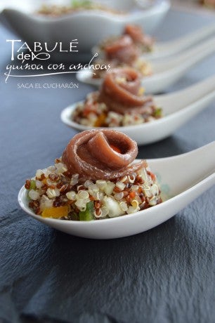 Tabulé de quinoa con anchoas